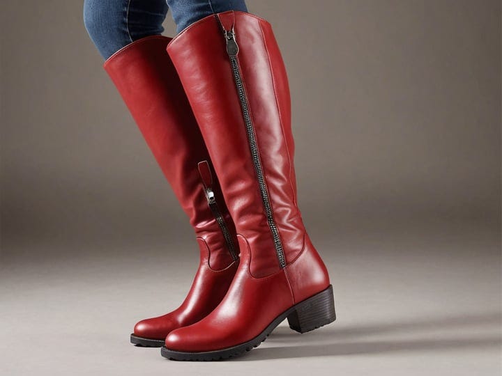 Womens-Knee-High-Boots-Red-5