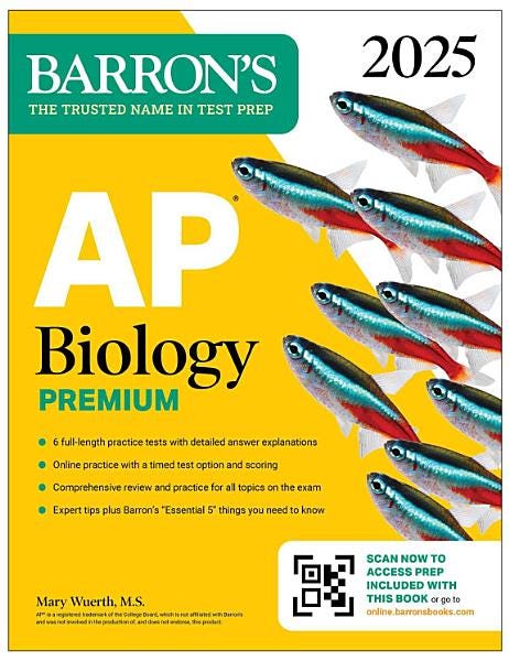 AP Biology Premium, 2025: Prep Book with 6 Practice Tests + Comprehensive Review + Online Practice (Barron's AP Prep) PDF