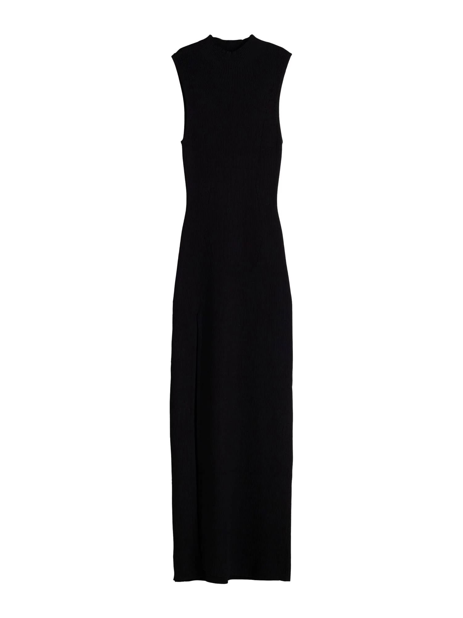 High Neck Black Midi Dress by Bershka - Low Effort, Sleeveless Style | Image