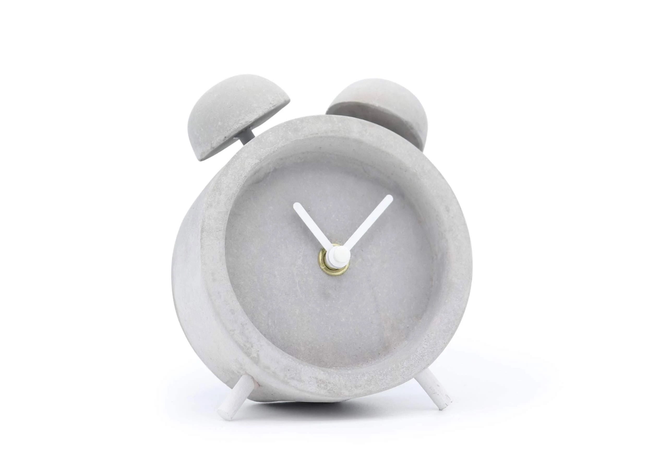 Stylish Concrete Table Clock with Silent Sweep Movement | Image