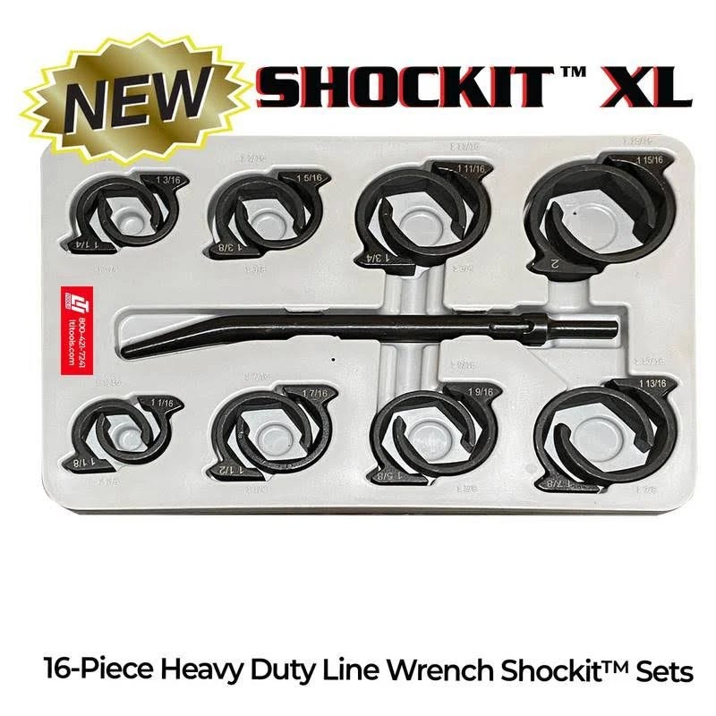 16-Piece Metric Shockit Line Wrench Set for Heavy Duty Equipment | Image