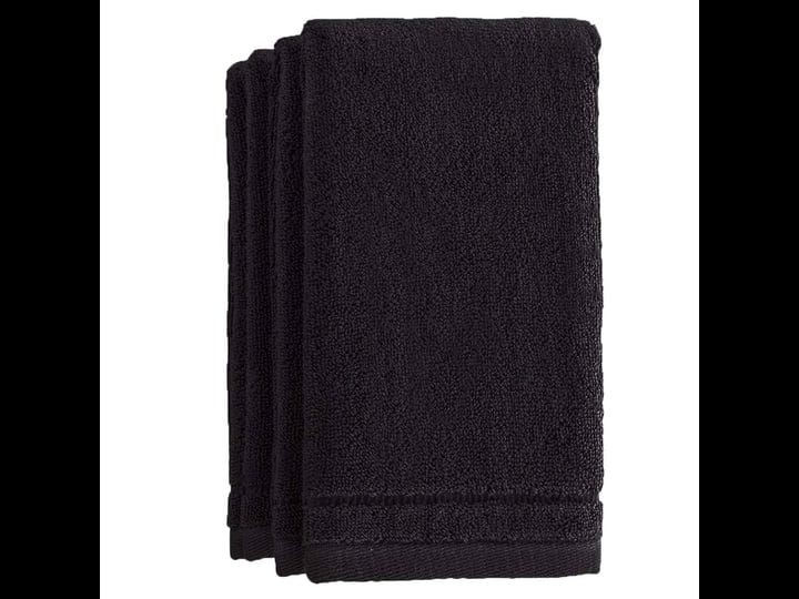cotton-fingertip-towels-set-black-4-pack-11-x-18-inches-decorative-small-extra-absorbent-and-soft-te-1
