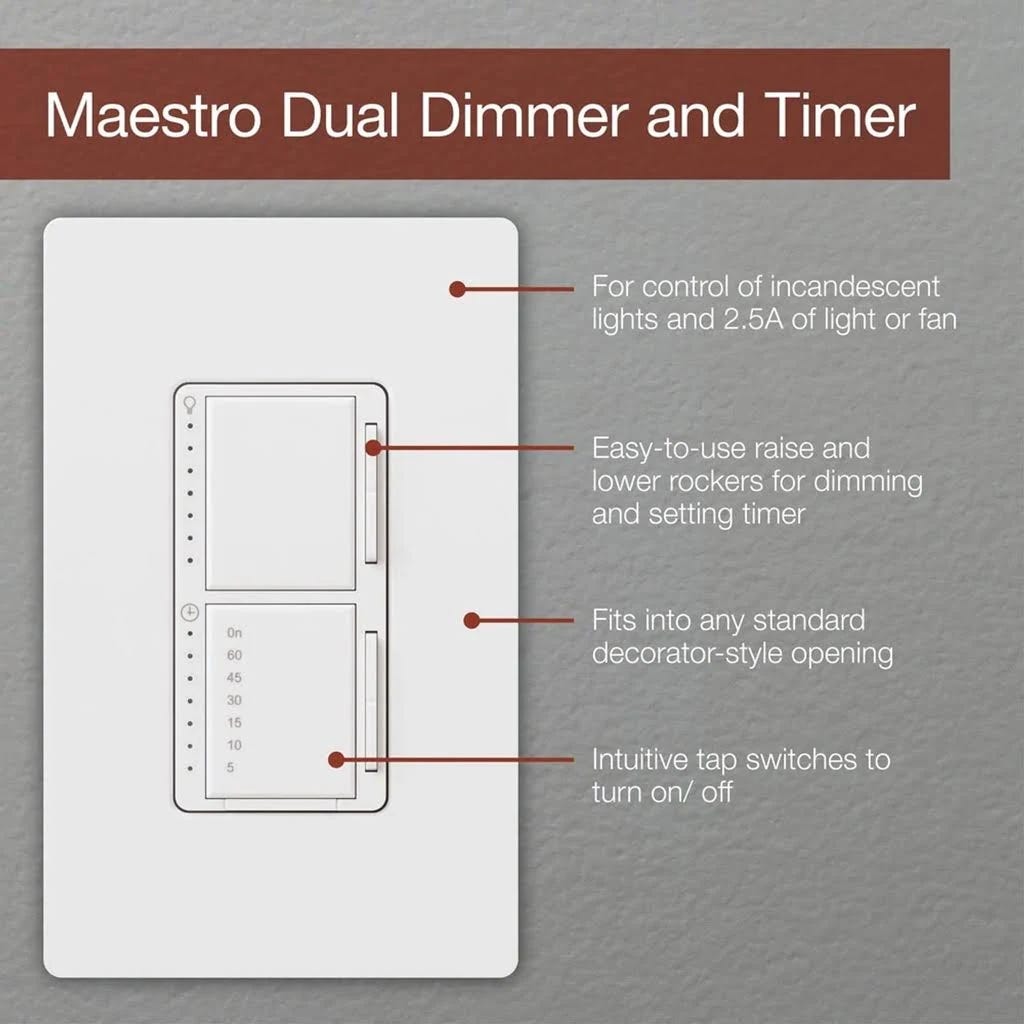 Lutron Light Almond Pole Dimmer & Timer Switch | Image