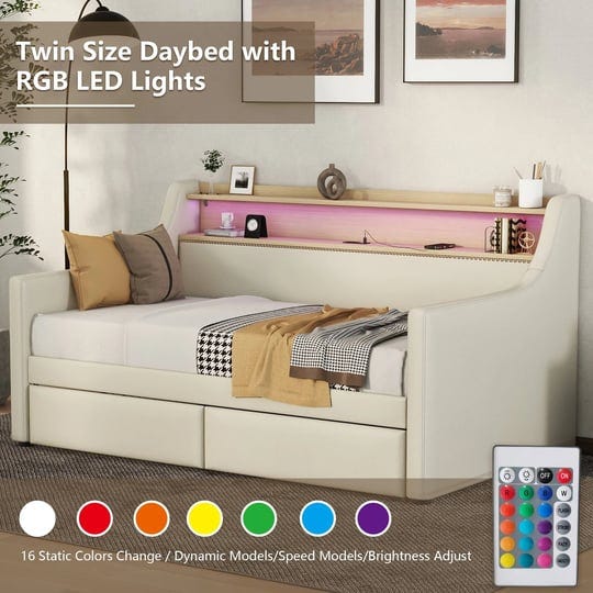 daybed-with-storage-drawers-daybed-with-charging-station-and-led-lights-twin-beige-1