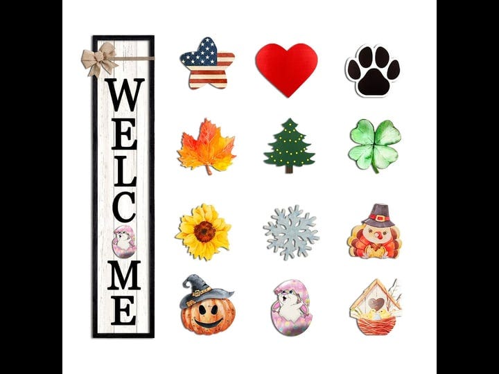 interchangeable-welcome-sign-for-front-porch-standing-45x9-large-with-12-pcs-replaceable-icons-outdo-1
