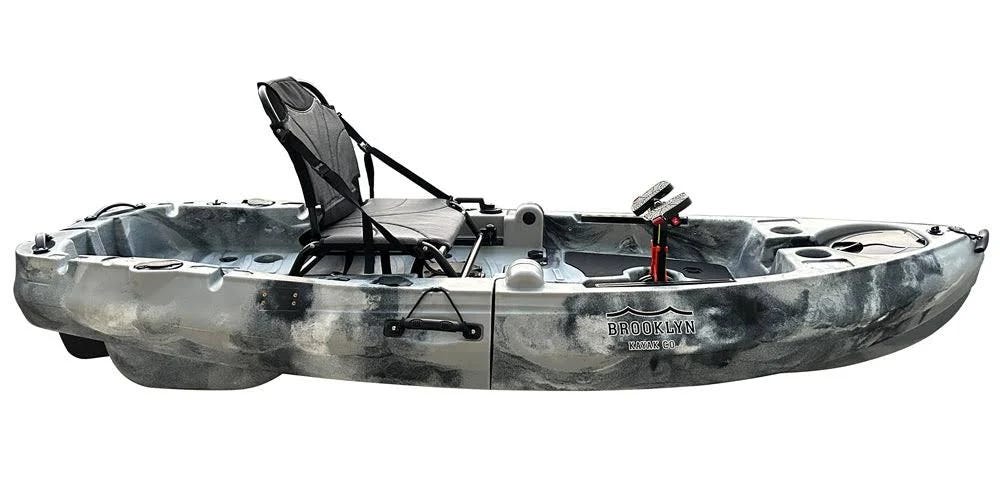 BKC FPK8 Single Foldable Pedal Kayak with Grey Camo | Image