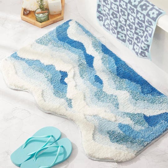dyefury-blue-ocean-wave-bath-mat-cute-funky-bathroom-rugs-for-coastal-beach-nautical-themed-decor-no-1