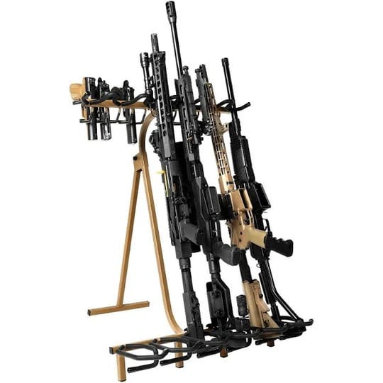 savior-equipment-mobile-stand-firearm-rack-ral-8000-tan-32in-h-x-25-5in-w-x-29-5in-d-rk-rif6-st-tn-1