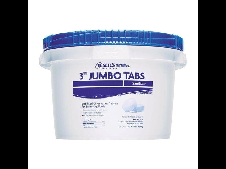 leslies-3-inch-jumbo-chlorine-tabs-20lb-bucket-1