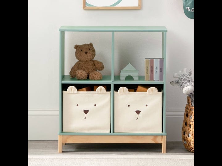 babygap-by-delta-children-brannan-bear-bookcase-with-bins-sage-green-1