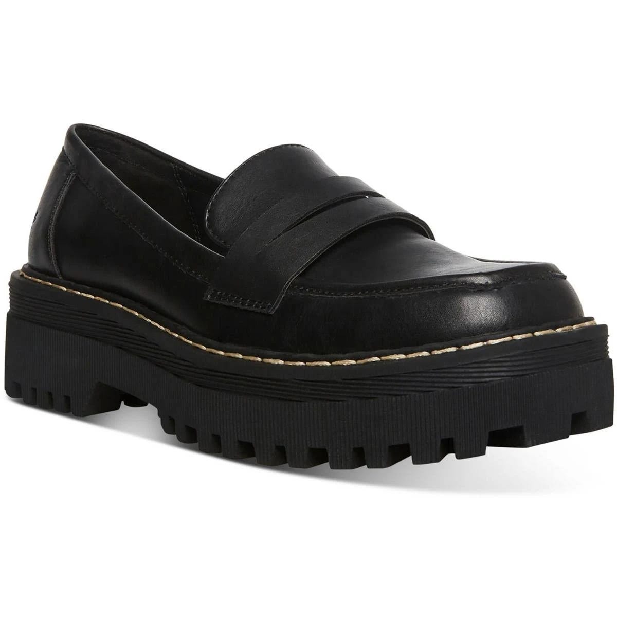 Comfortable Chunky Black Women's Loafers | Image