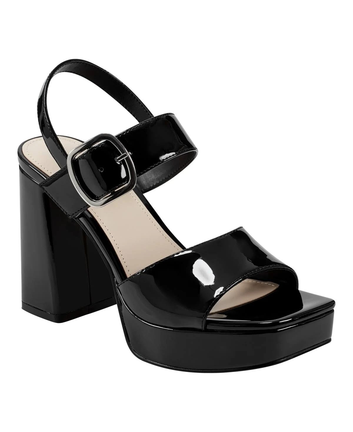Black Block Heeled Sandal for Women | Image