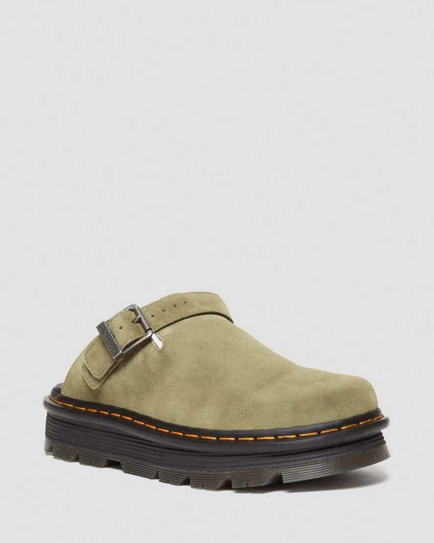 Comfortable Green Platform Slingback Mules by Dr. Martens | Image