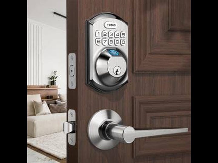 teeho-te002l-fingerprint-door-lock-with-2-lever-handles-keyless-entry-deadbolt-with-handle-set-elect-1