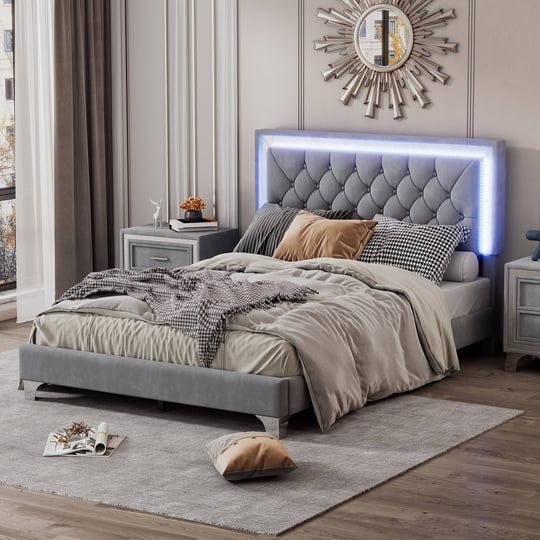 full-size-upholstered-bed-frame-with-led-lights-modern-velvet-platform-bed-with-tufted-headboard-gra-1