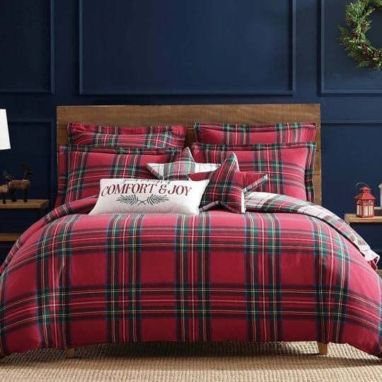 levtex-home-spencer-plaid-flannel-comforter-set-red-king-1