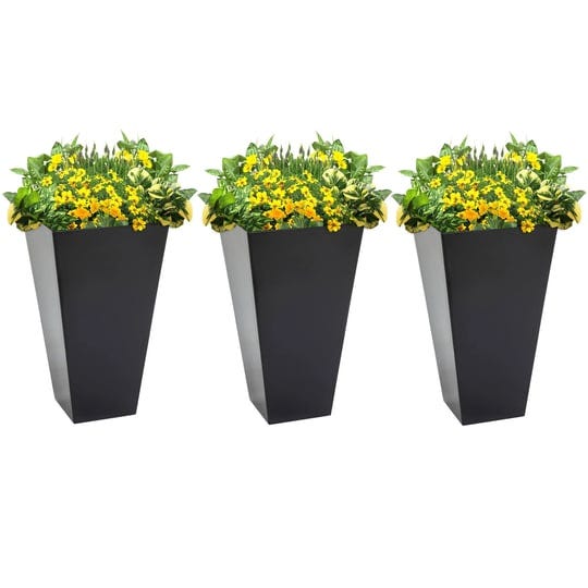 outsunny-28-tall-garden-plastic-flower-pot-set-of-3-large-outdoor-indoor-black-1