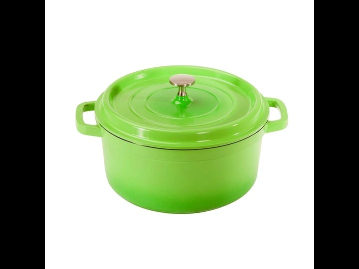 get-ca-012-g-bk-heiss-4-5-qt-green-enamel-coated-cast-aluminum-round-dutch-oven-with-lid-1
