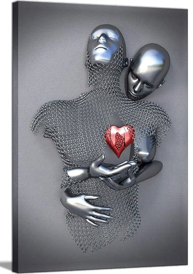 bedroom-wall-decorframed-romantic-couple-living-room-canvas-wall-artlove-heart-3d-metal-sculpture-ef-1