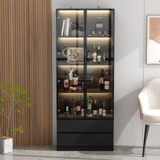 modular-elegant-display-cabinet-with-glass-doors-light-booshelf-closet-31-5w-drawer-1