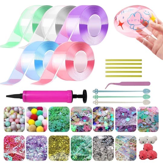 pouyrba-multicolored-nano-tape-bubble-kit-43pcs-9-84ft-nano-tape-bubble-kit-for-kids-double-sided-ta-1