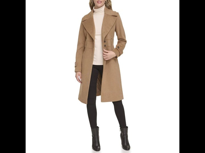 kenneth-cole-womens-solid-wool-blend-trench-coat-camel-size-xl-1