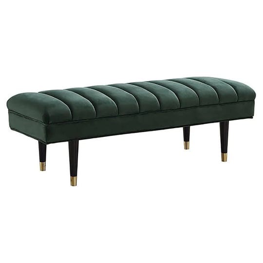 divani-casa-ritner-modern-green-velvet-bench-velvet-metal-1