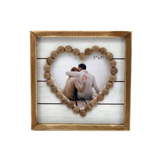 wood-heart-shaped-picture-framescute-farmhouse-style-vintage-photo-frame-with-wood-beads-1