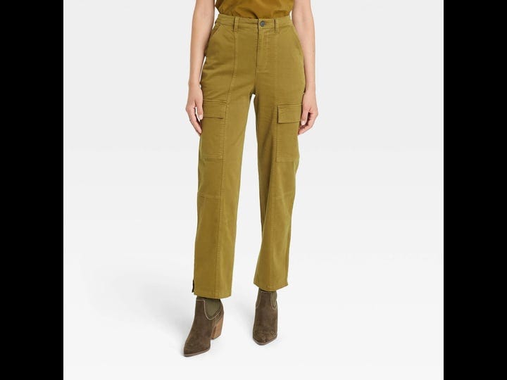 womens-high-rise-loose-fit-utility-cargo-pants-universal-thread-green-14-short-1