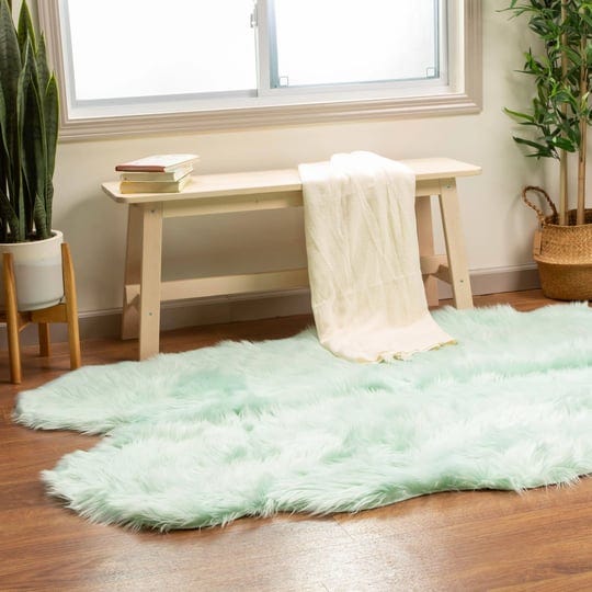 super-area-rugs-plush-soft-6-by-9-foot-faux-sheepskin-fur-shag-rug-mint-green-1