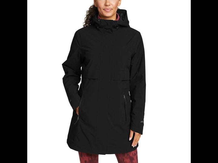 eddie-bauer-womens-rippac-insulated-trench-coat-black-size-xxl-1