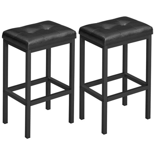 vasagle-set-of-2-black-bar-stools-with-cushion-1