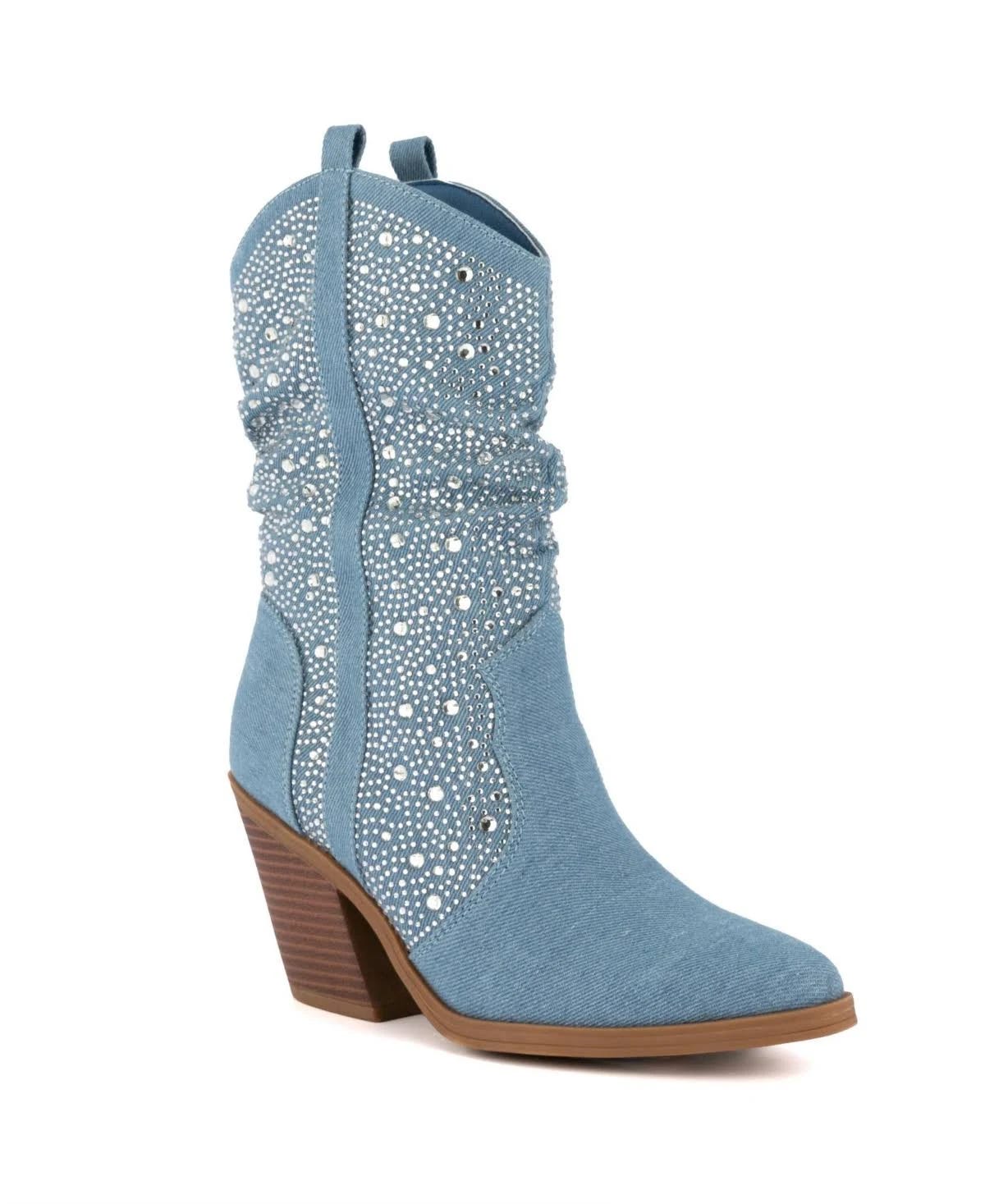 Stylish Kassandra Western Boots with Rhinestones | Image