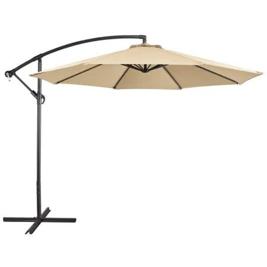 topeakmart-10ft-hanging-patio-offset-umbrella-with-crank-cross-base-tan-size-10-beige-1