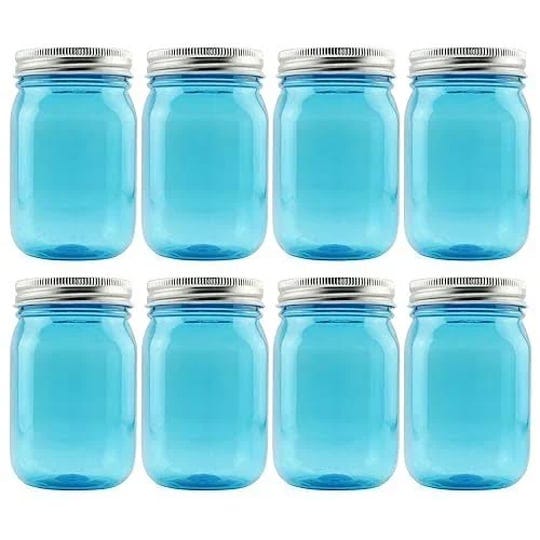 cornucopia-brands-16oz-plastic-mason-jars-8pk-clear-gold-mason-jar-style-w-metal-lids-pint-size-comp-1