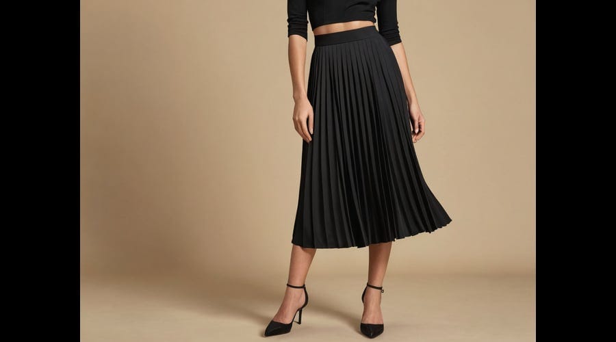 Black-Pleated-Skirt-Midi-1