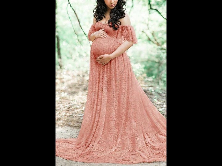 glamix-off-shoulder-lace-maternity-photoshoot-dress-pink-2xl-1