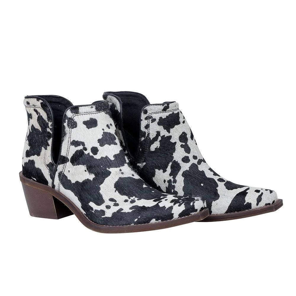 Genuine Cow Hair Western Booties - Stylish and Comfortable | Image