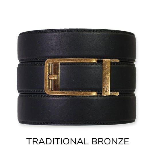 edc-black-leather-gun-ratchet-belt-buckle-set-traditional-bronze-belt-set-ratchet-belt-1