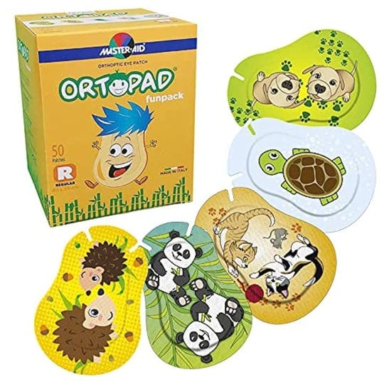 ortopad-bamboo-fun-pack-eye-patches-50-box-regular-size-4-yrs-hedgehog-pack-1