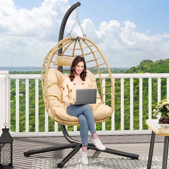 pe-rattan-swing-egg-chair-for-outdoor-indoor-with-steel-stand-and-cushion-in-yellow-1