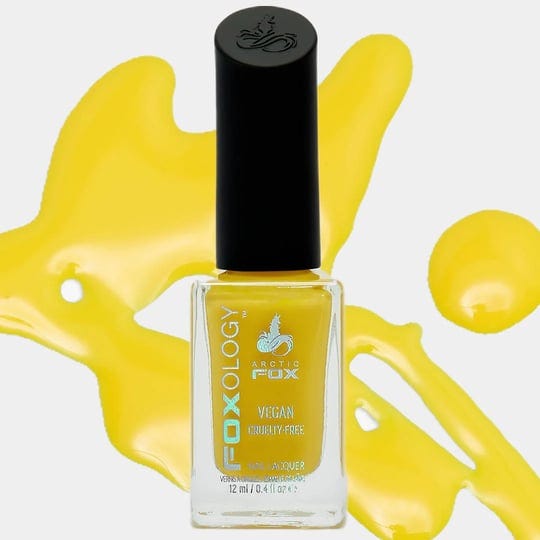 foxology-chip-resistant-nail-lacquer-polish-0-4-fl-oz-cosmic-sunshine-by-arctic-fox-yellow-1