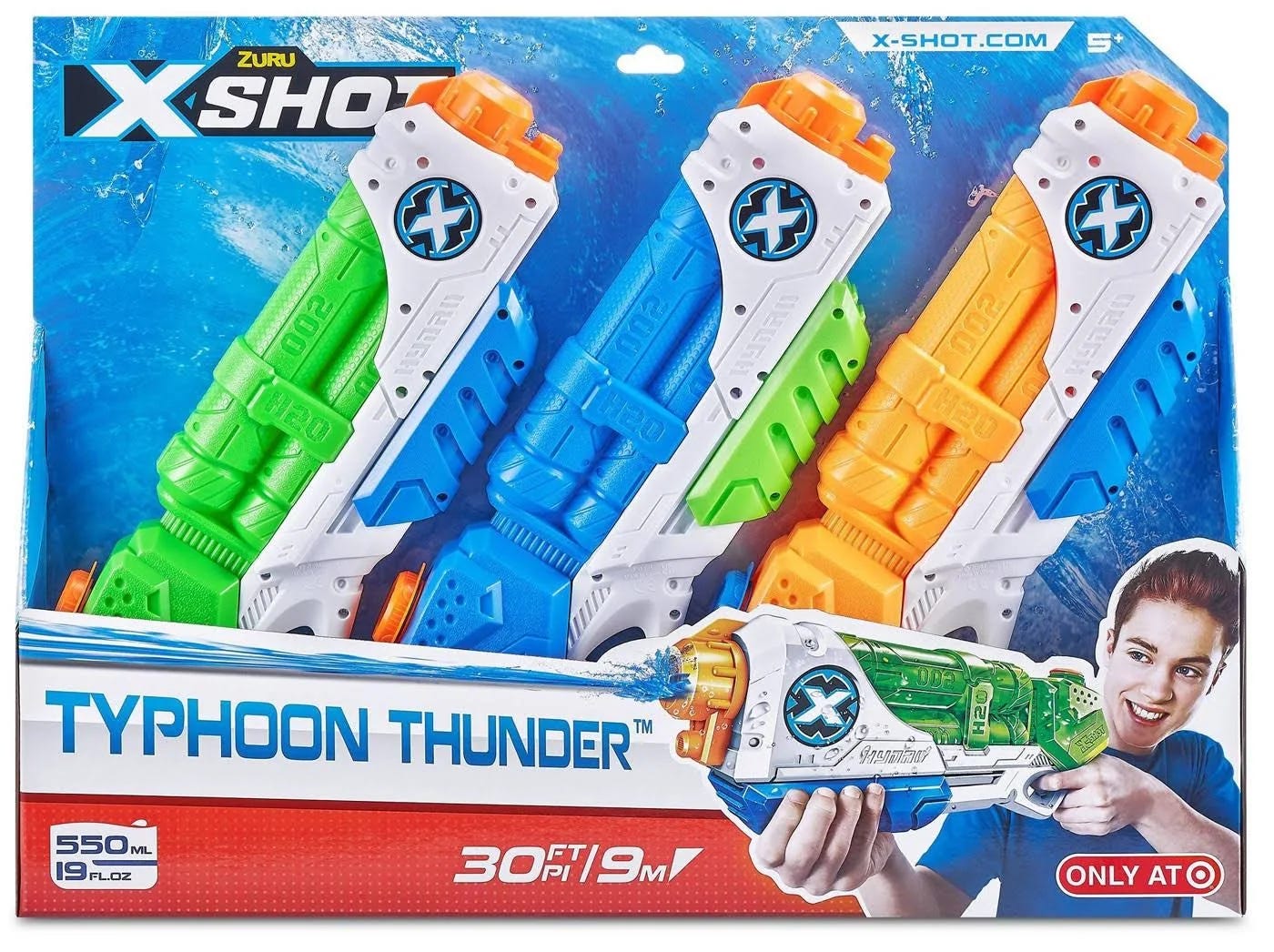 X-Shot Typhoon Thunder 3-Pack Water Blasters for Extreme Action | Image