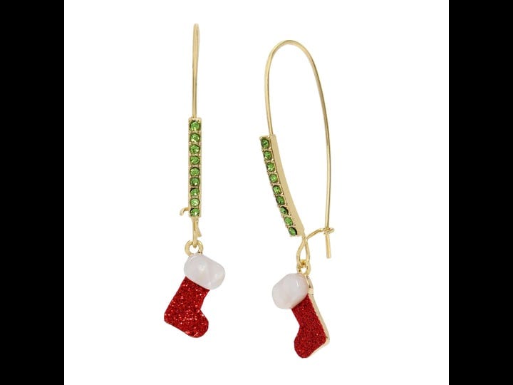 betsey-johnson-christmas-stocking-drop-earrings-red-1