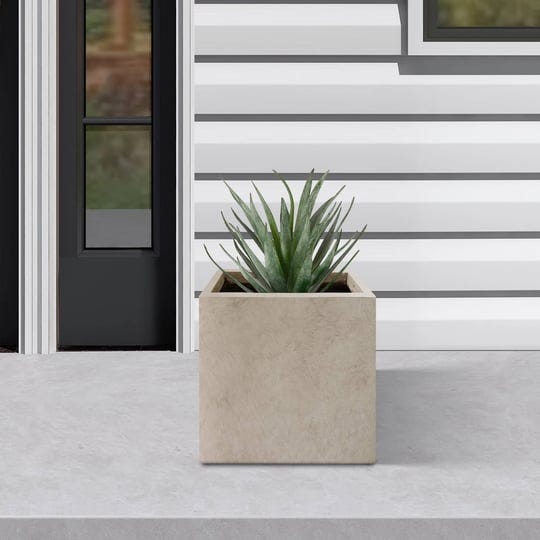kante-12-w-square-lightweight-metal-indoor-outdoor-planter-pot-w-drainage-hole-weathered-concrete-1