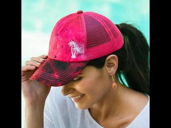 elsie-zoey-adjustable-embroidered-fuchsia-tie-dye-trucker-baseball-cap-for-women-and-men-womens-size-1