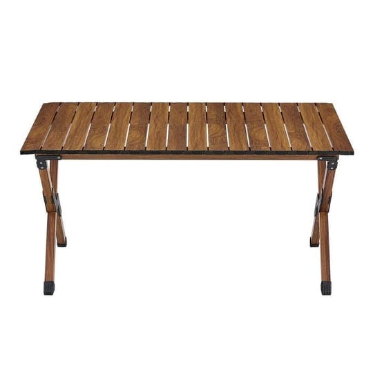 37-in-brown-rectangular-aluminium-folding-picnic-table-seats-6-people-with-x-shaped-frame-1