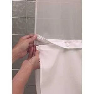 Hookless Shower Curtain for Easy Installation and Ultrasonic Stitch-Free Bottom Hem | Image