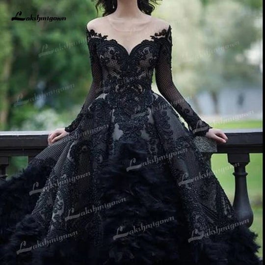roycebridal-official-store-gothic-black-a-line-wedding-dresses-illusion-sexy-o-neck-long-sleeve-cour-1