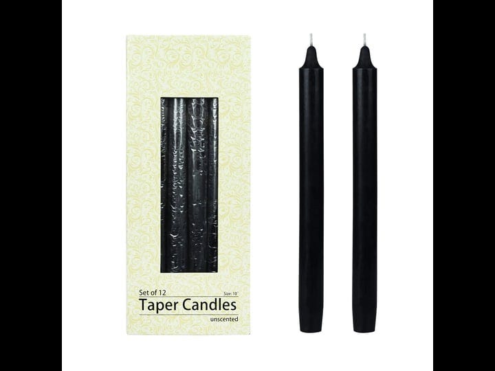 zest-candle-10-in-black-straight-taper-candles-12-set-1